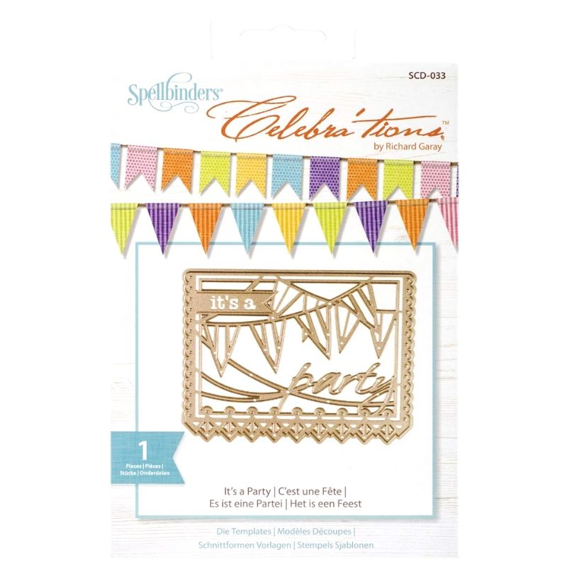 Its a Party Die / Suaje de Fiesta Descontinuado Spellbinders