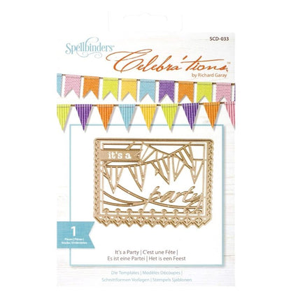 Its a Party Die / Suaje de Fiesta Descontinuado Spellbinders