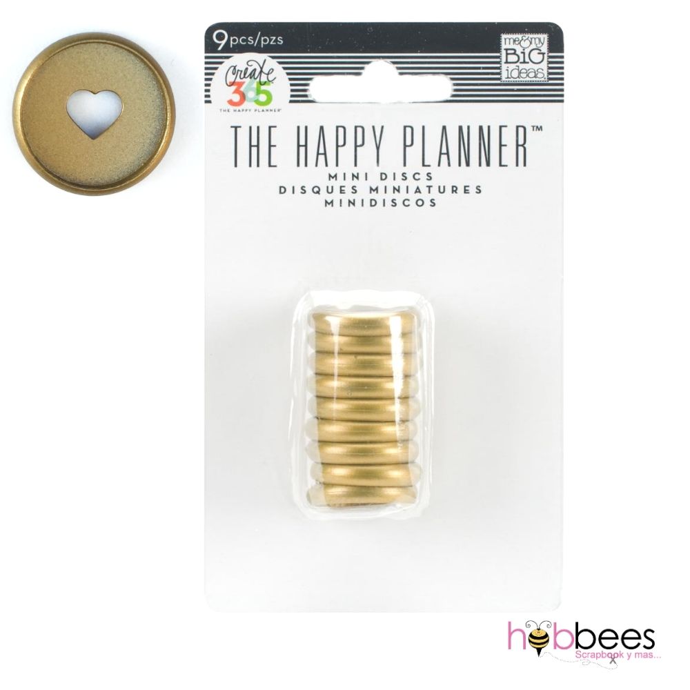 Happy Planner Mini Discs Gold / Mini Anillos para Agendas Planificadoras Oro Descontinuado Me &amp; My Big Ideas