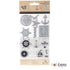Nautical Stamp & Die Set / Sellos y Suajes Nautico Dados de Corte / Suajes / Troqueles Pebbles