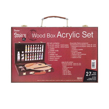 Studio 71 Box Art Set Acrylic Set / Estuche para Pintar Acrílico 27 piezas Descontinuado Darice