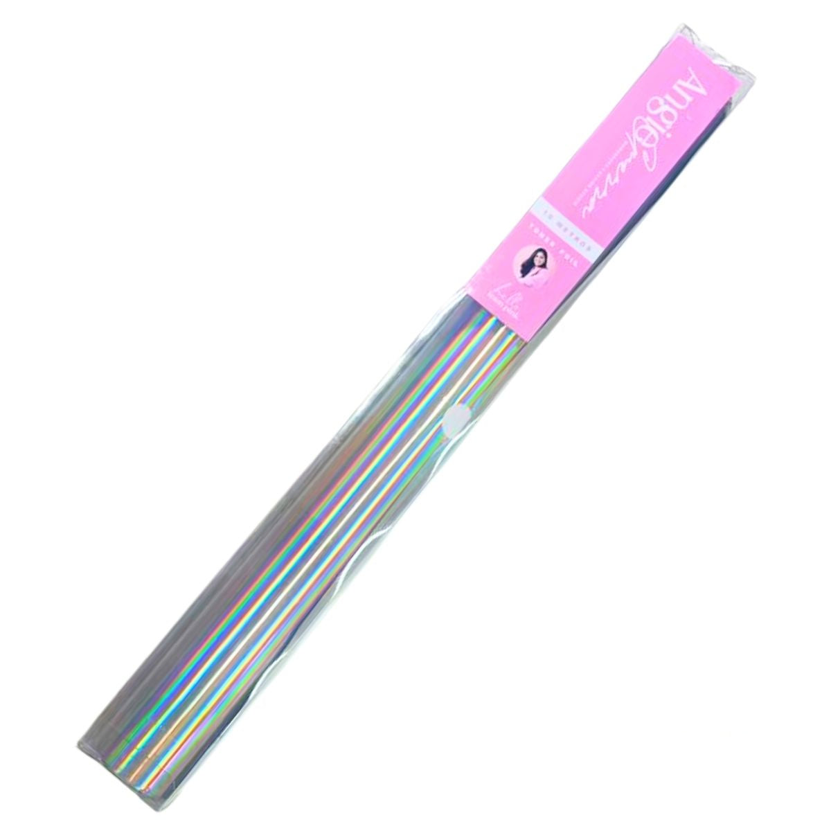 Foil para Tinta Toner Plata Holografica 10m. Foil Reactivo Angie Guerra
