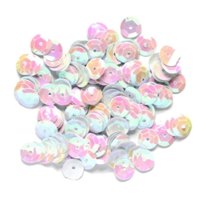 Cupped Sequins White Iridescent / Lentejuelas Blanco Tornasol Descontinuado Darice