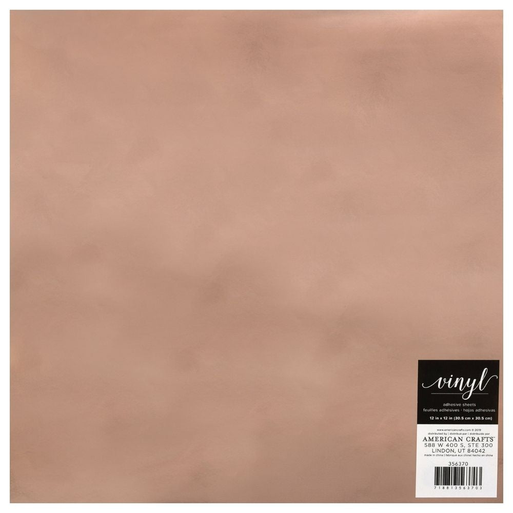 Vinyl Sheet Rose Gold / Vinil Oro Rosa 12" Descontinuado American Crafts