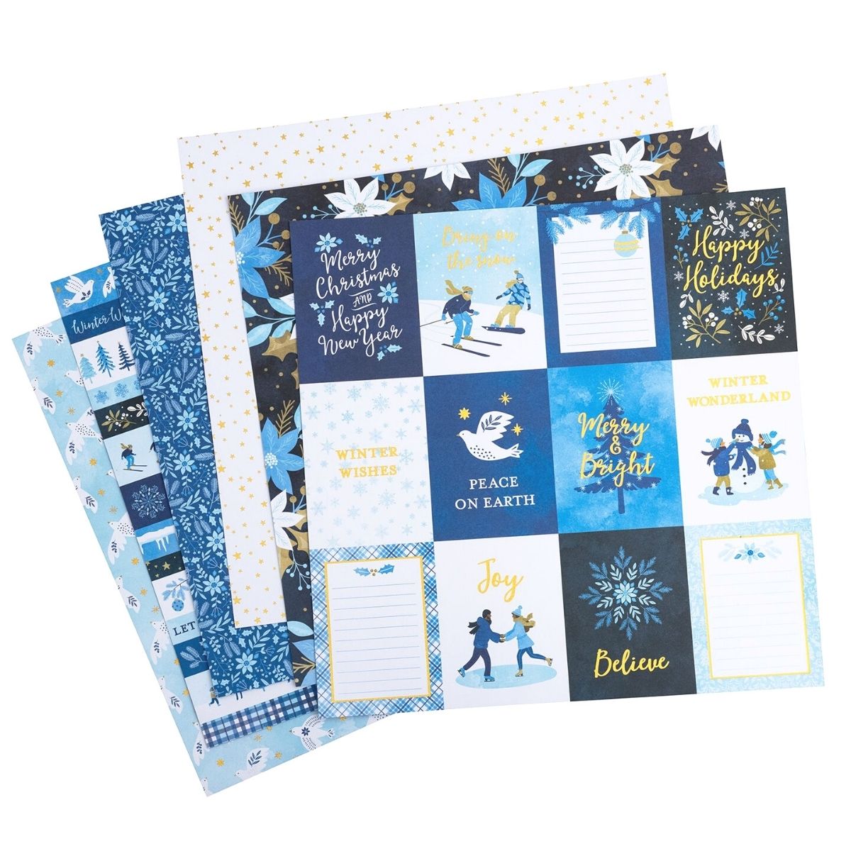 Sparkling Snow Cardstock / Block de Cartulina Navideña Descontinuado DCWV