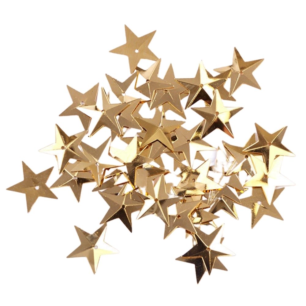 Star Sequins Gold / Lentejuelas de Estrellas Doradas Descontinuado Tiny Crafts