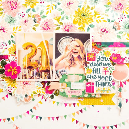 And Many More Paper Pad 12" / Block de Papel Papel Pink Paislee
