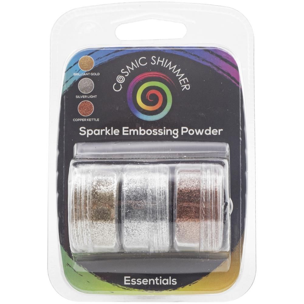 Cosmic Shimmer Embossing Powder Trio Sparkle / Trío de Polvos de Relieve Metálicos Descontinuado Creative Expressions