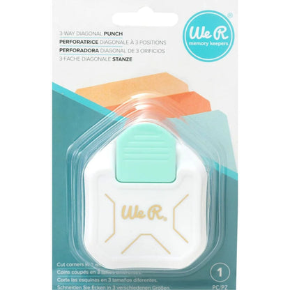 3-Way Corner Punch Diagonal / Perforadora de 3 Esquinas Diagonal. Perforadoras We R Memory Keepers