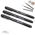 Black Brush Pen Set Markers / 3 Marcadores Negros Caligrafía Kelly Creates
