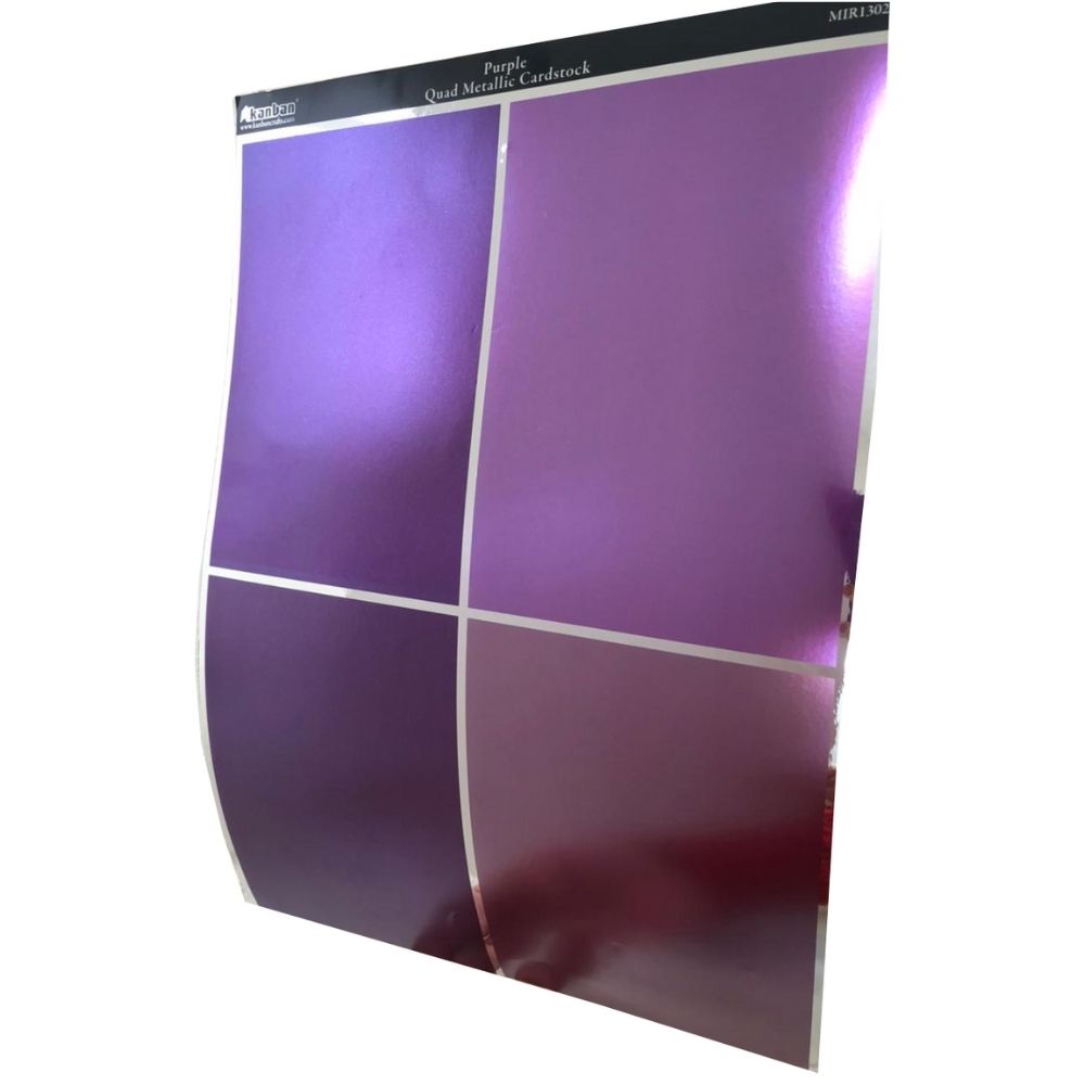 Cerise Quad Metallic Cardstock / Cartulina Metálica Morada Descontinuado Kanban