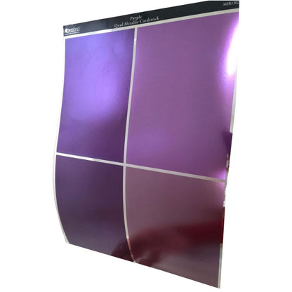 Cerise Quad Metallic Cardstock / Cartulina Metálica Morada Descontinuado Kanban
