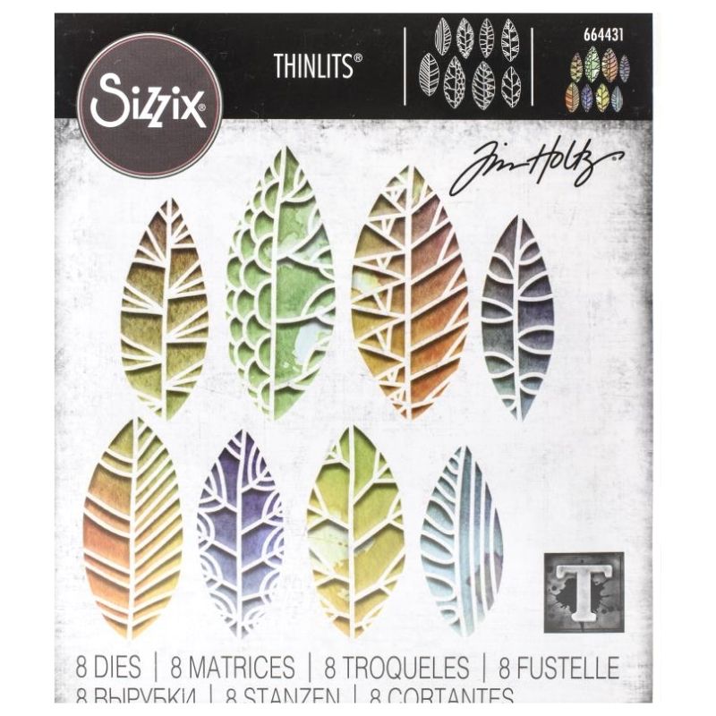 Thinlits Dies By Tim Holtz Cut-Out Leaves / Suajes de Hojas Descontinuado Sizzix