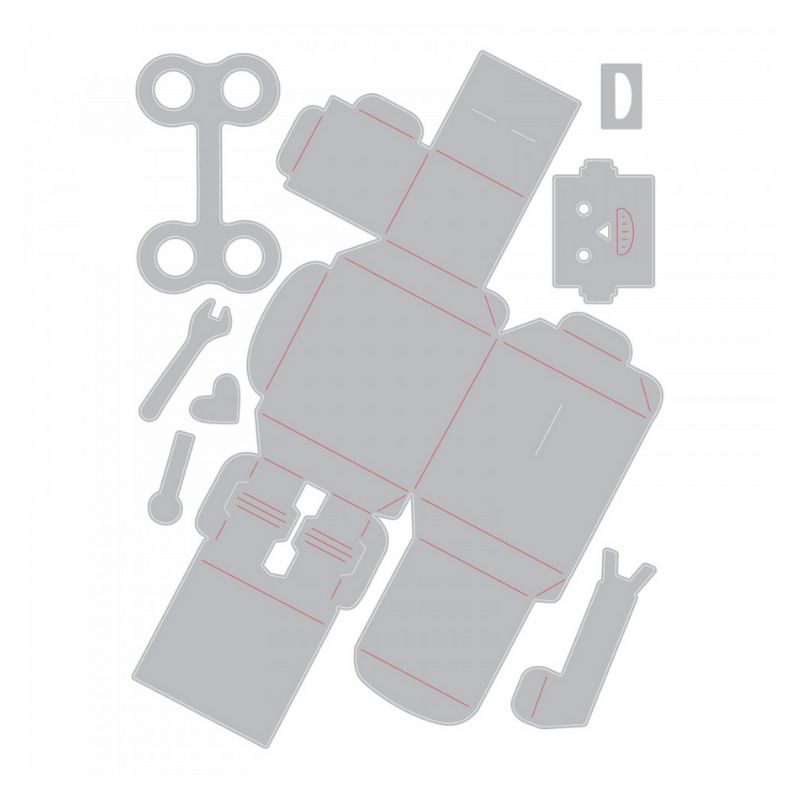 Thinlits 3-D Robot Die / Suaje de Robot 3D Descontinuado Sizzix