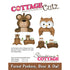 Forest Peekers, Bear & Owl Die /  Suaje con Figuras Oso y Búho Descontinuado Cottage Cutz