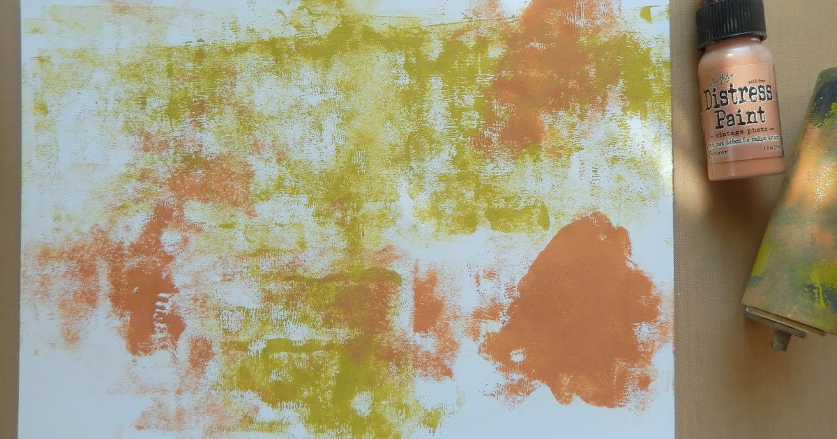 Distress Dabber  Fossilized Amber Acrylic Paint /  Pintura Acrílica Ambar Descontinuado Ranger