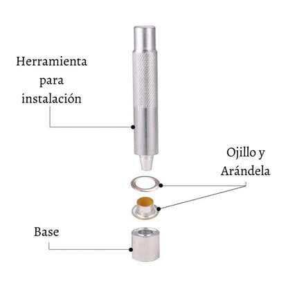 Eyelets Ojillos Colores Surtidos y Arandelas Adornos / Embellishments Hobbees