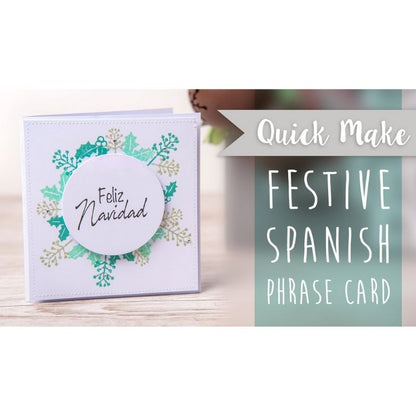 Clear Stamps Frases Festivas / Sellos Acrílicos Frases Festivas en Español Descontinuado Sizzix