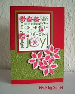 Embossing Folder Holly Ribbons / Folder de Grabado Hoja de Navidad Descontinuado Cuttlebug