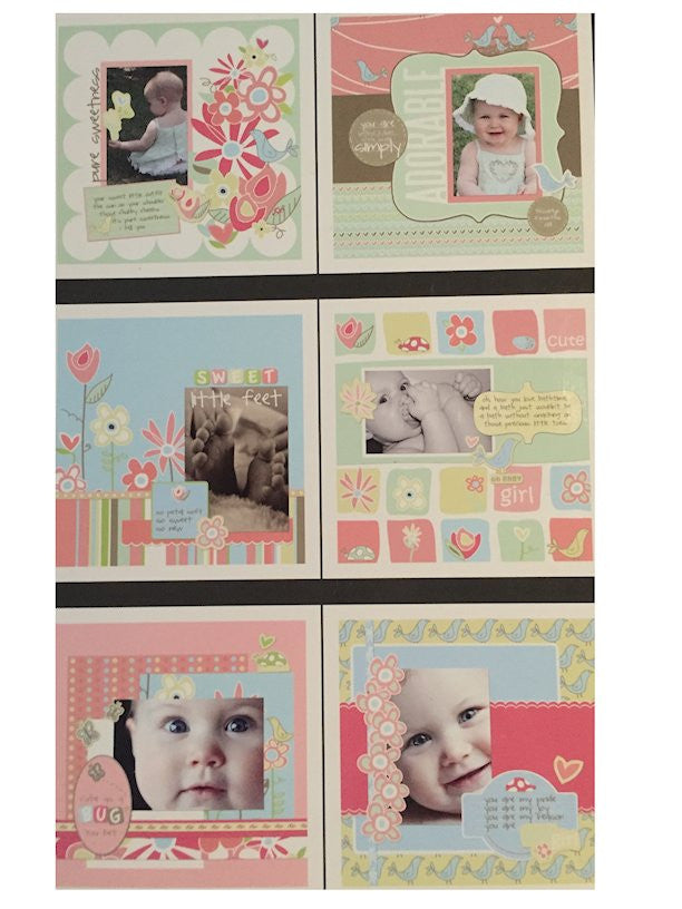 Kit de Scrapbook Rápido  / 6 Minute Scrapbooker Baby Girl Descontinuado Autumn Leaves