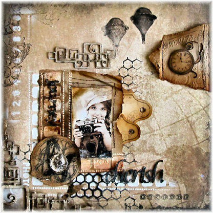 Tim Holtz Eiffel Tower &amp; French Script / 2 Folders de Grabado Torre Eiffel y Letras Descontinuado Tim Holtz