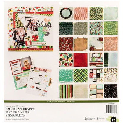 Warm Wishes Paper Pad 12" / Block de Papel Navideño Papel American Crafts