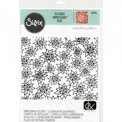 Embossing Plus / Folder de Grabado Plus Flores Navideñas Descontinuado Sizzix