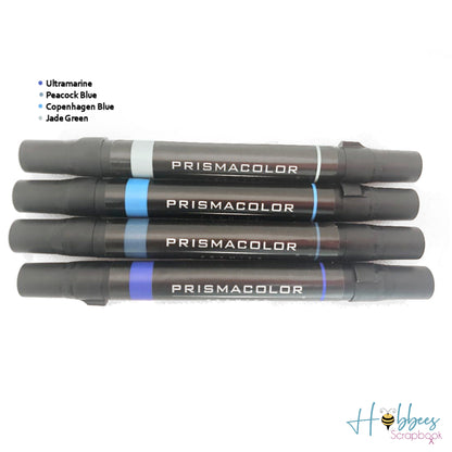 Premier Marker Set / 4 Marcadores de Alcohol Azules Descontinuado Prismacolor
