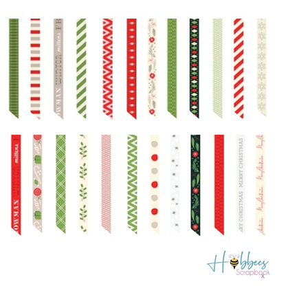 Premium Ribbon Value Pack Christmas /  24 Carretes de Listones Navideños Descontinuado American Crafts