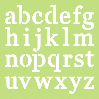 Lowercase Alphabet Stencils / Esténcil De Alfabeto DESCONTINUADO Kaiser Craft