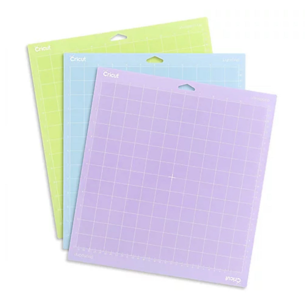 Adhesive Back Cutting Mats 12" X 12" 3 Pkg / Set de 3 Tapetes de Corte Mats para Plotters Cricut