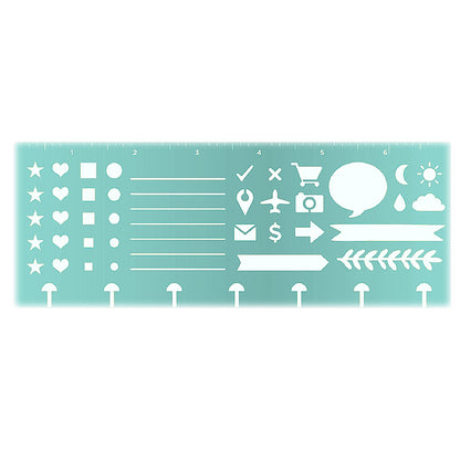 Day-To-Day Stencil Planner Icons / Plantilla para Planificador de Iconos Descontinuado Crate Paper