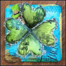 Distress Dabber Lucky Clover Acrylic Paint /  Pintura Acrílica Verde Intenso Tintas Ranger