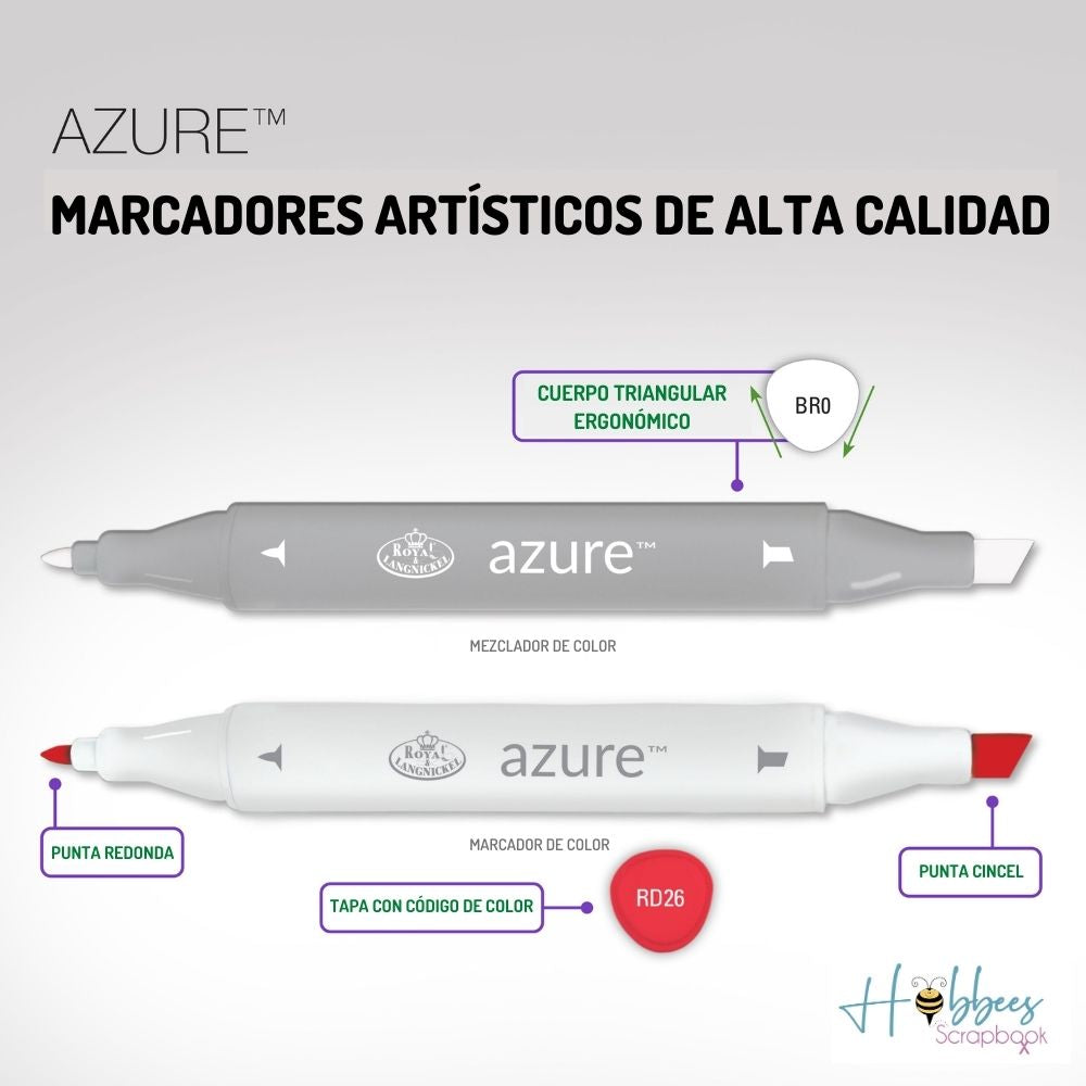 Azure Marker Set Forest / 13 Marcadores Alcohol Tonos Bosque Descontinuado Royal Langnickel