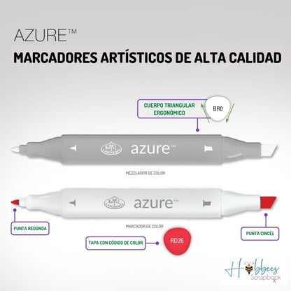 Azure Marker Set Spring / 13 Marcadores Alcohol Tonos Pastel Descontinuado Royal Langnickel