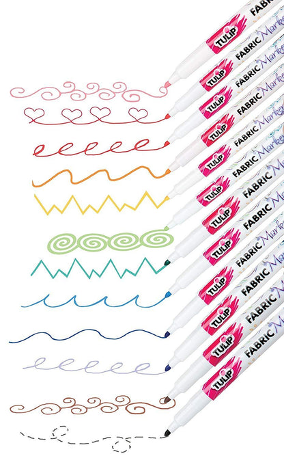 Fine Fabric Markers  / Marcadores de Tela Permanentes Marcadores &amp; Plumones Tulip