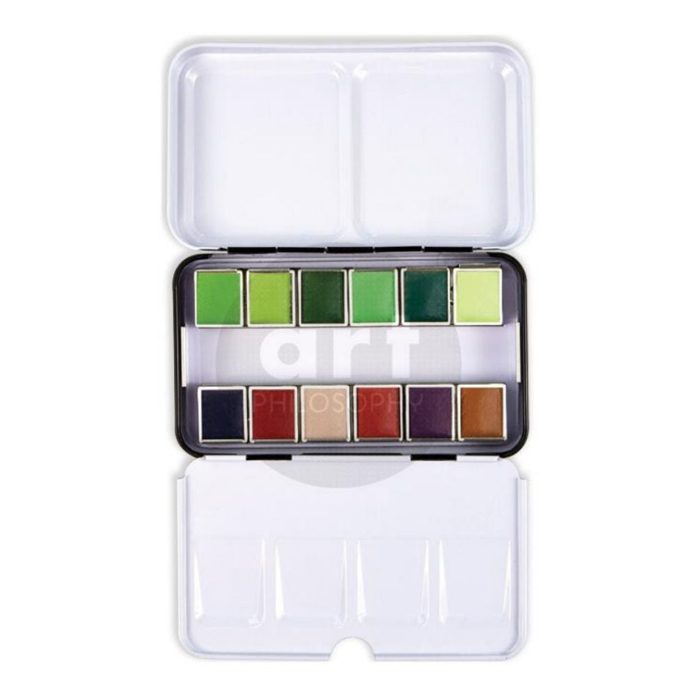 Watercolor Pans Terrain / Acuarelas Tierras Acuarela Prima Marketing