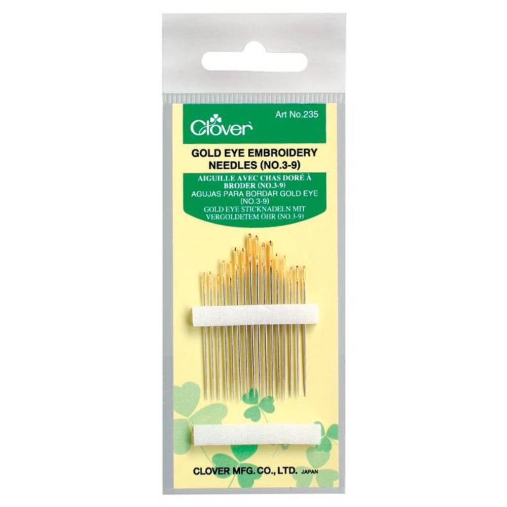 Gold Eye Embroidery Needles  / Agujas para Bordado Costura Clover