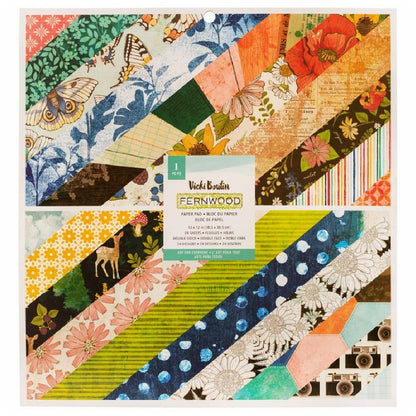 Fernwood Paper Pad 12 x 12" / Block de Papel Estampado Papel Vicki Boutin