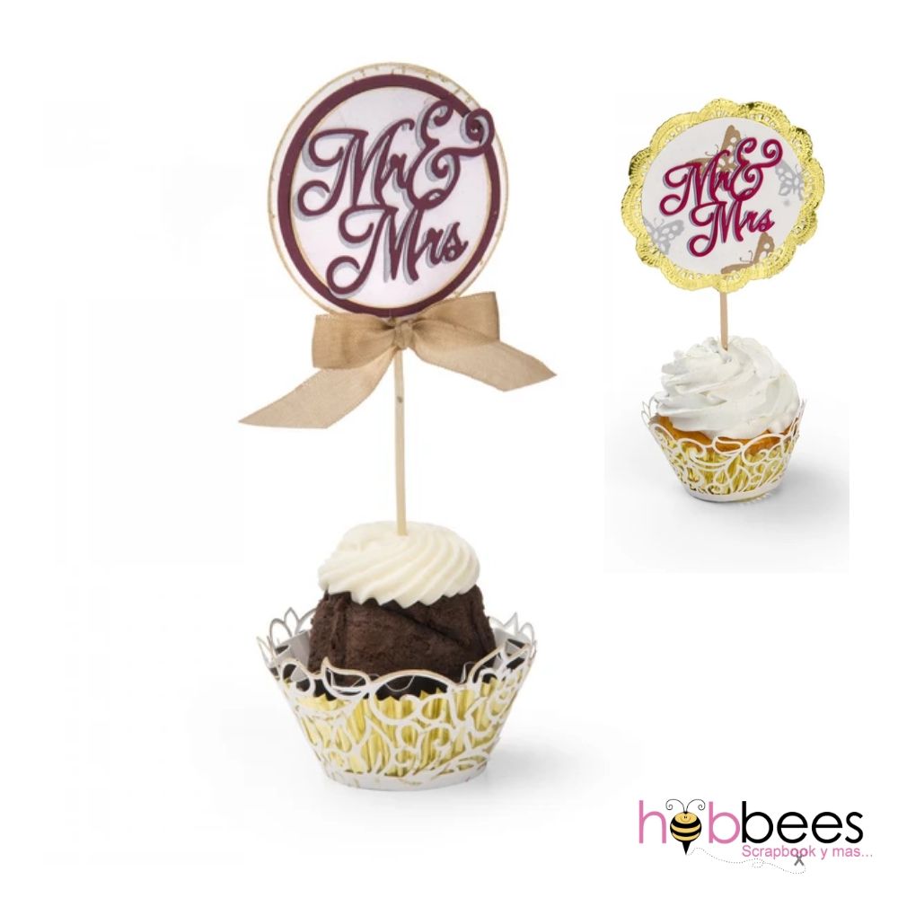 Thinlits Cupcake Wrapper &amp; Toppers Dies / Suaje Cubre Cupcake y Topper Descontinuado Sizzix
