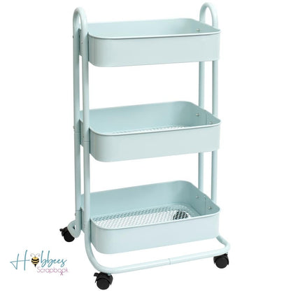 A La Cart Storage Cart Pale Blue / Carrito Organizador Azul Pálido Descontinuado We R Memory Keepers