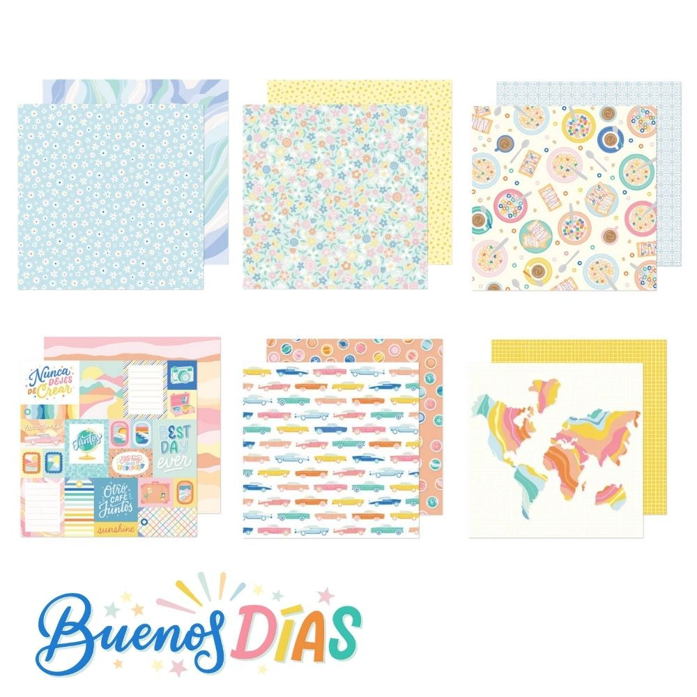 Buenos Dias Single-Sided Paper Pad 12 x 12" / Block de Papel Estampado Papel American Crafts