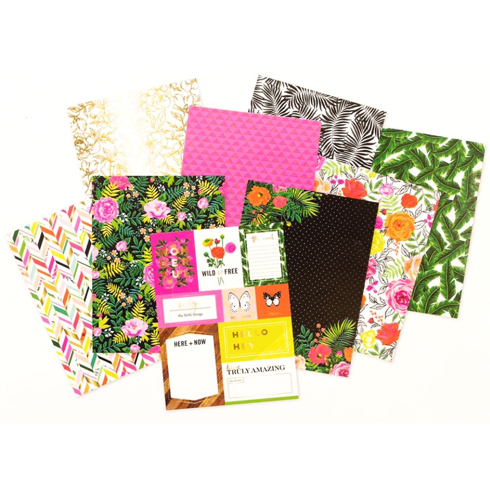 5th &amp; Monaco Paper Pad 6x8" / Block de Papel Floral Papel Pink Paislee