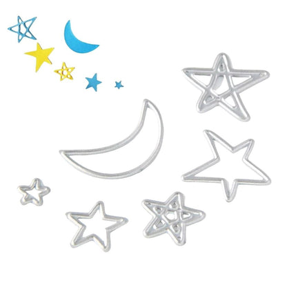 Suaje de Estrellas y Luna Dados de Corte / Suajes / Troqueles Hobbees