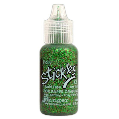 Stickles, Mercury Glass Holly / Pegamento de Brillos Verde Adornos / Embellishments Ranger