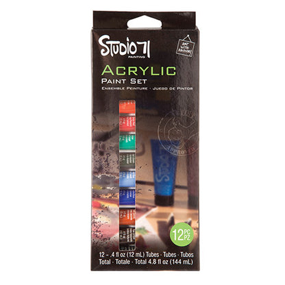 Studio 71 Acrylic Paint Set / Set de 12 Tubos Pintura Acrílica Descontinuado Darice