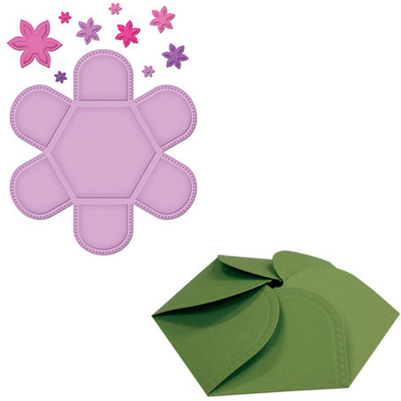 Hexagon Petal Envelope / Cajita Hexagonal Petalos Dados de Corte / Suajes / Troqueles Spellbinders