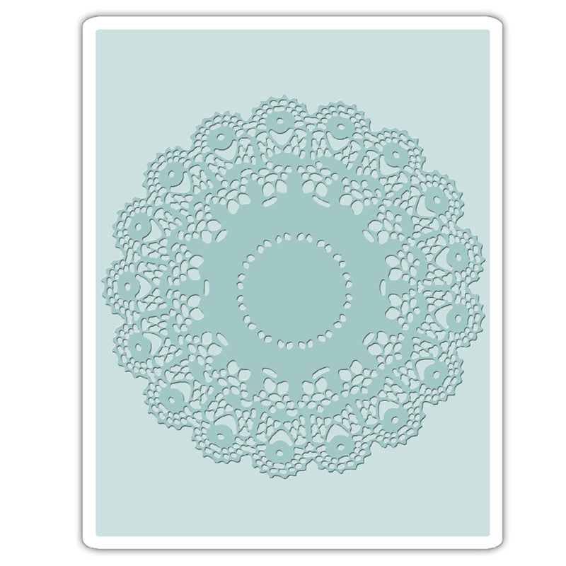 Tim Holtz Doily Embossing Folder / Folder de Grabado Blonda Descontinuado We R Memory Keepers
