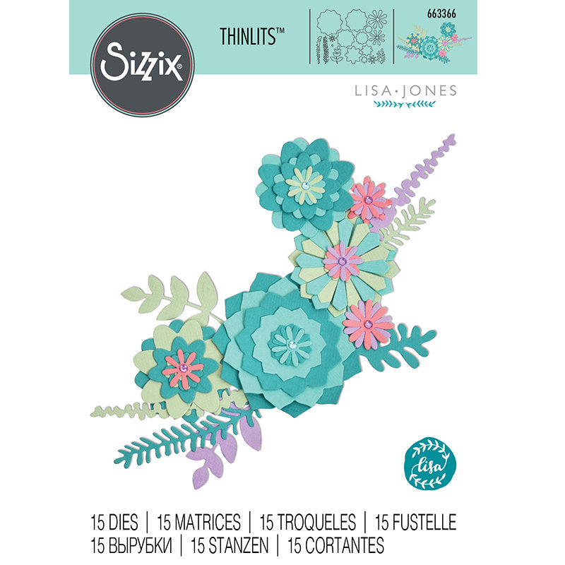 Thinlits Dies Succulent Wreath / Suajes de Hojas y Flores Descontinuado Sizzix