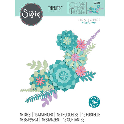 Thinlits Dies Succulent Wreath / Suajes de Hojas y Flores Descontinuado Sizzix